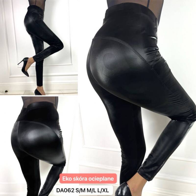 Leginsy skórzane damskie Roz S-XL, 1 Kolor .Paczka 12 szt